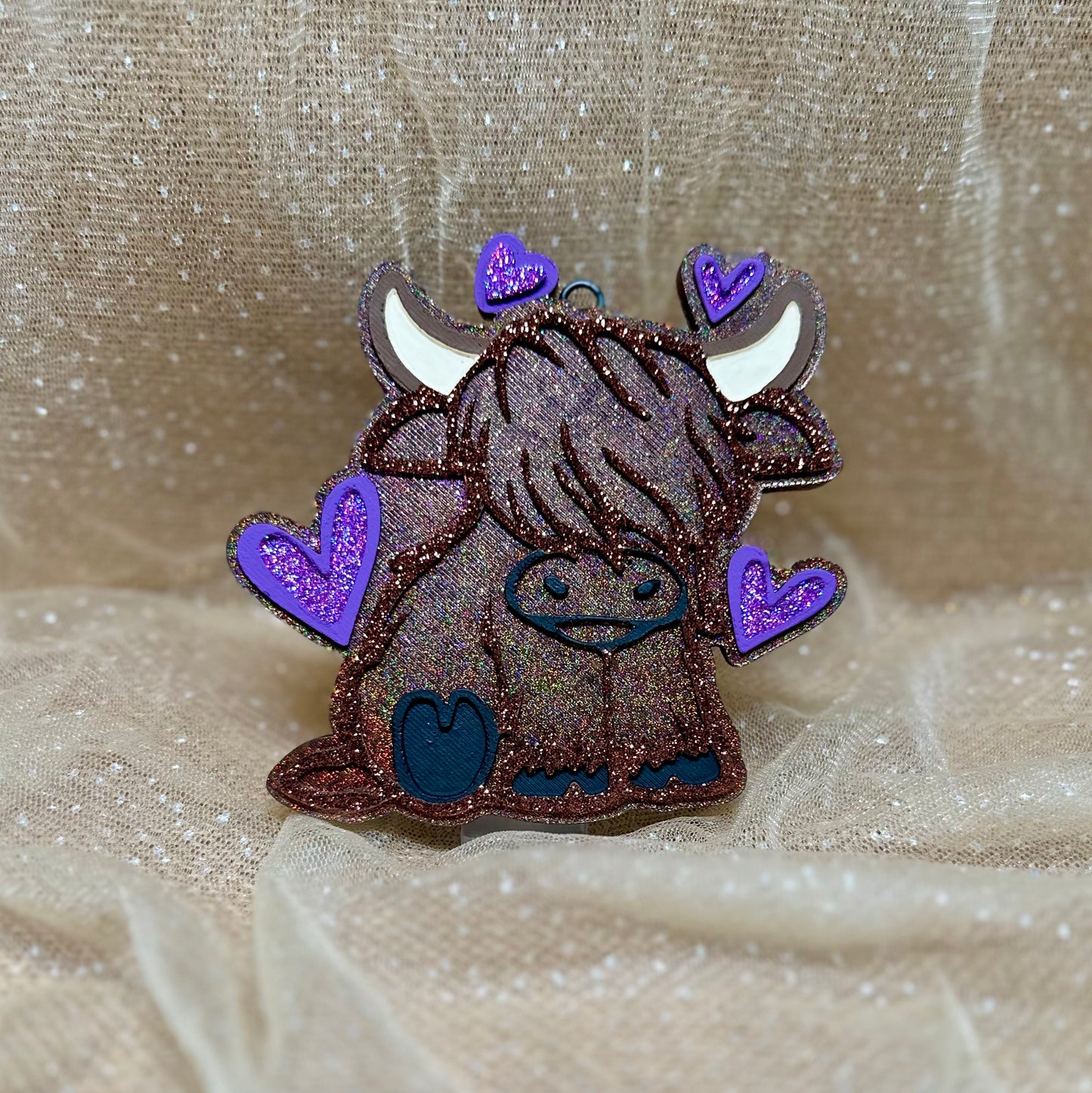Cow w/ Hearts Freshie - Scent: Fruit Loops