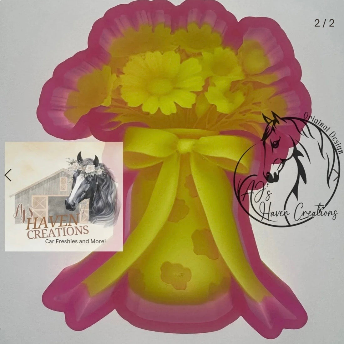 Daisies in Cow Print Mason 3D - Freshie