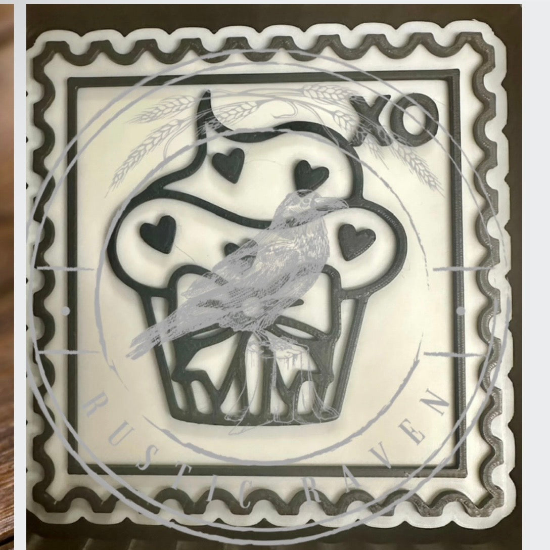 Valentines Heart Cupcake Postage Stamp - Freshie