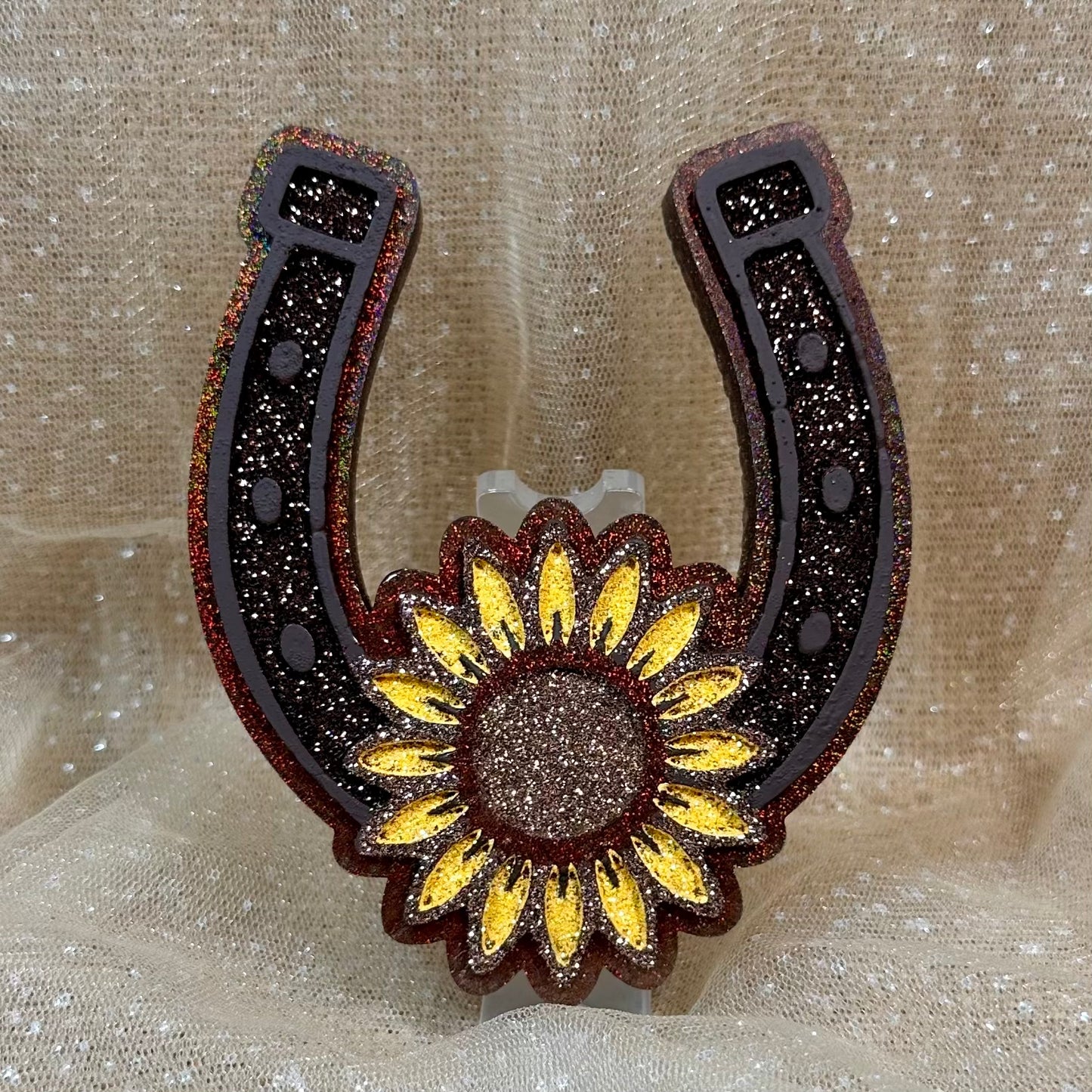 Horseshoe w/ Sunflower - Freshie