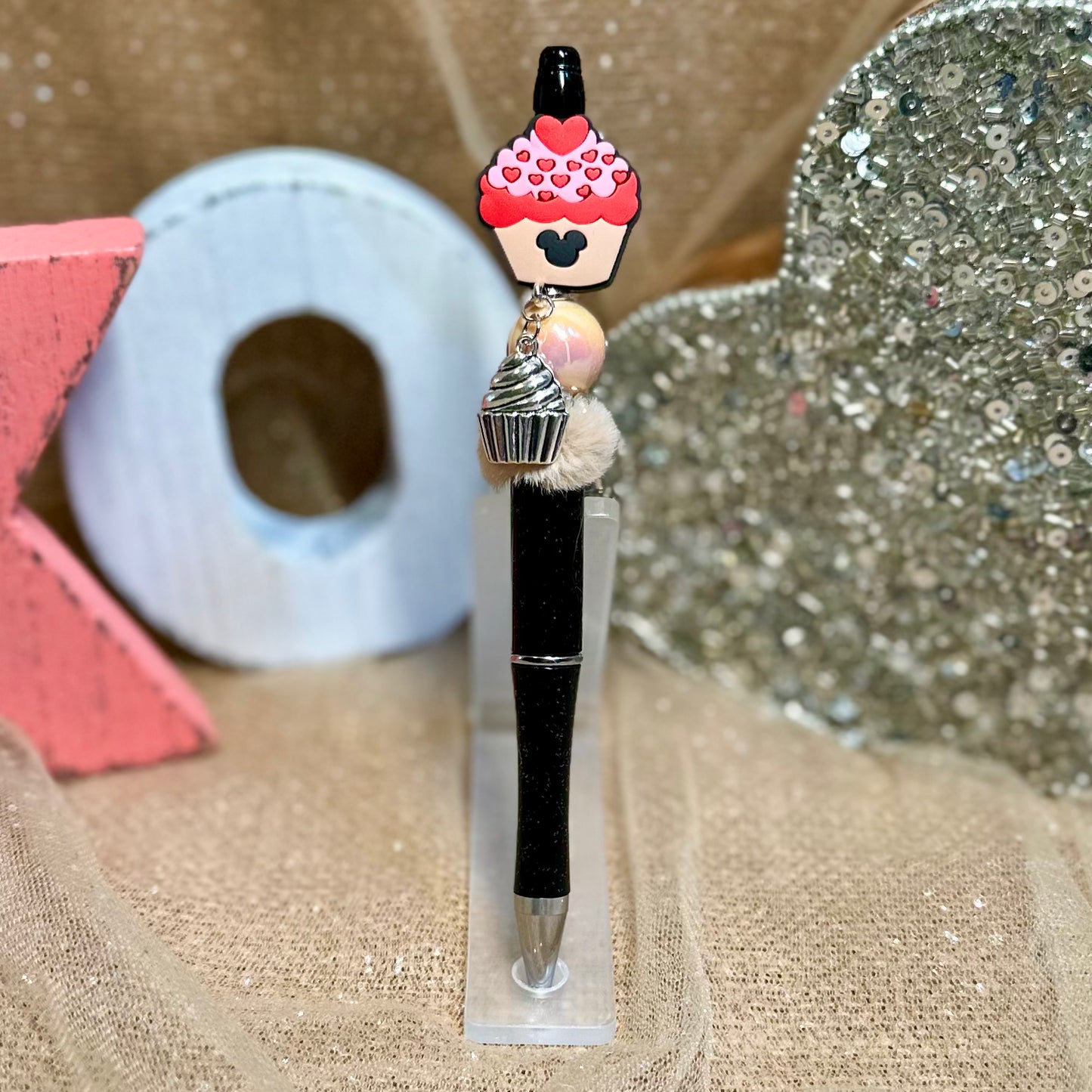 Pen: Ears Cupcake w/ Cupcake Charm