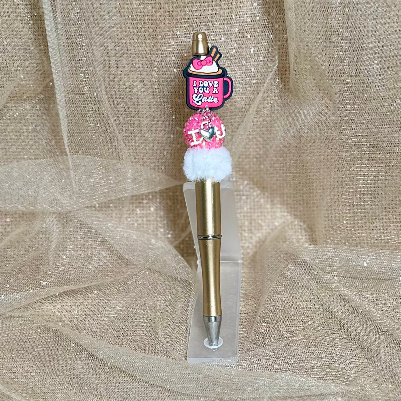 Pen: Love You A Latte w/ I Heart U Charm