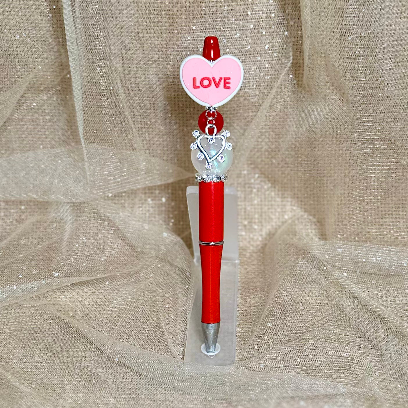 Pen: LOVE w/ Heart Charm