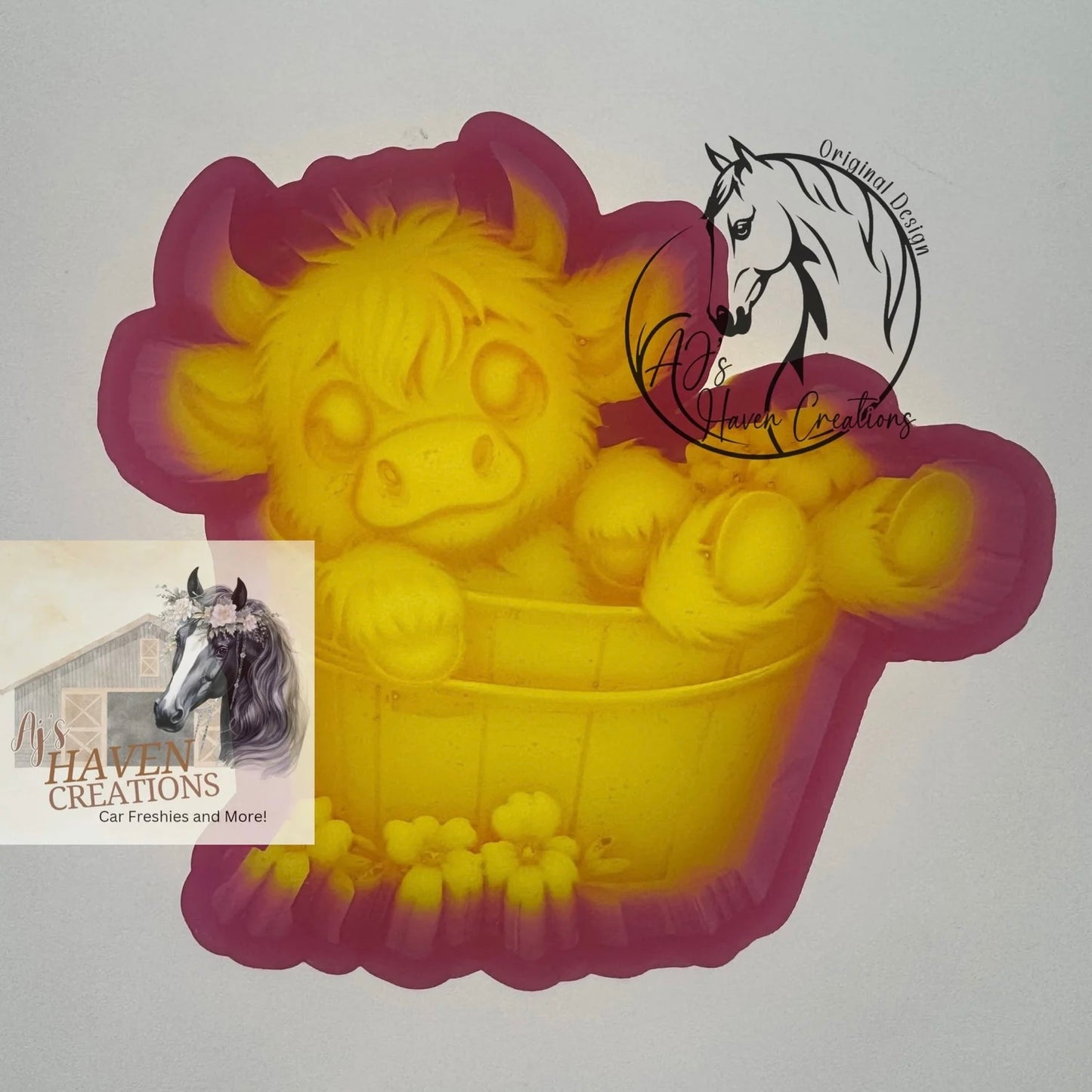 Cow In A Bucket 3D - Freshie