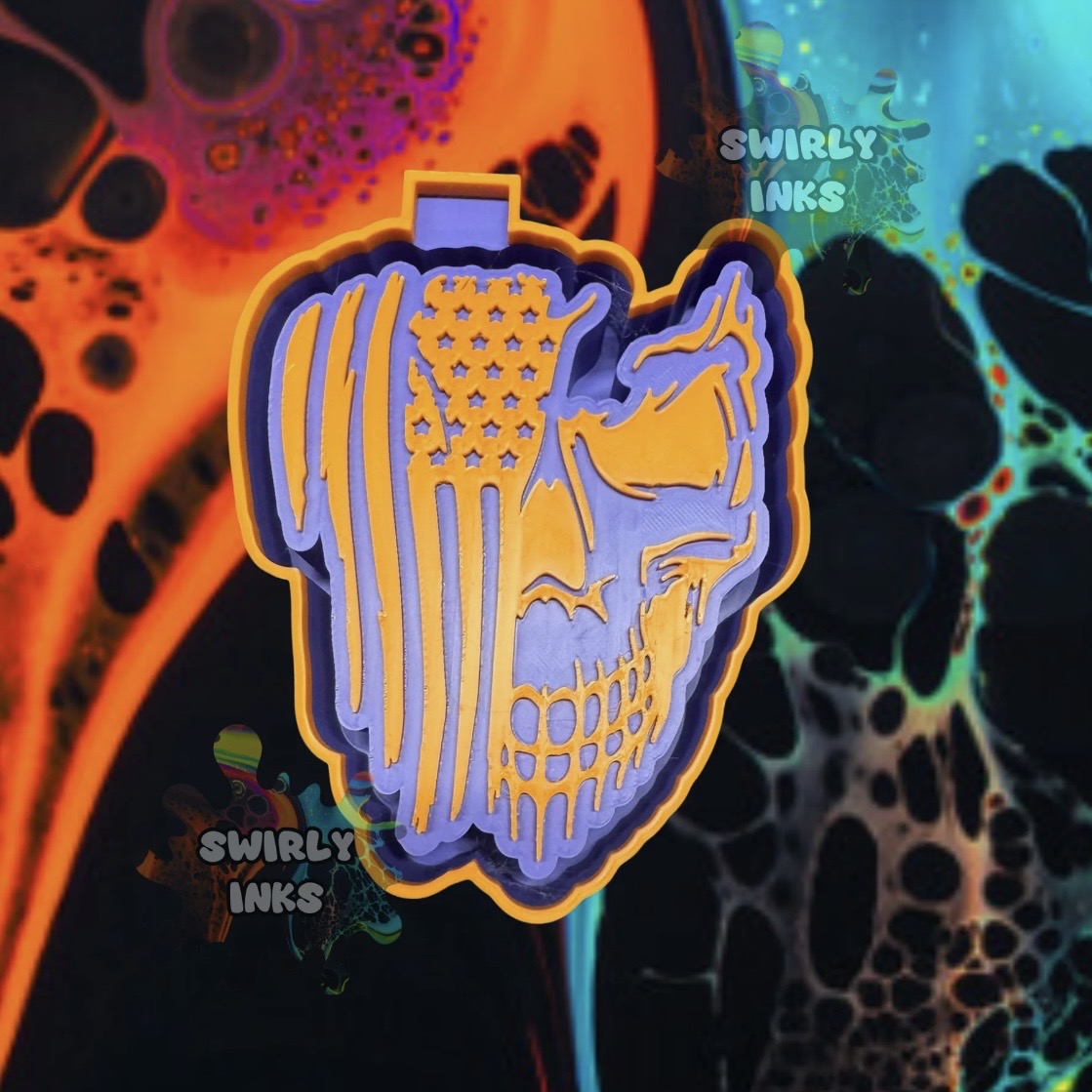Half Skull & Flag - Freshie